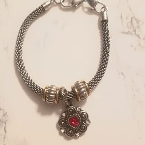 Brighton charm bracelet with three charms